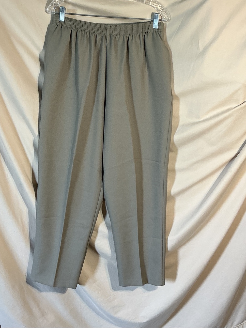BonWorth Straight-Leg Elastic-Waist Pants in Light Gray